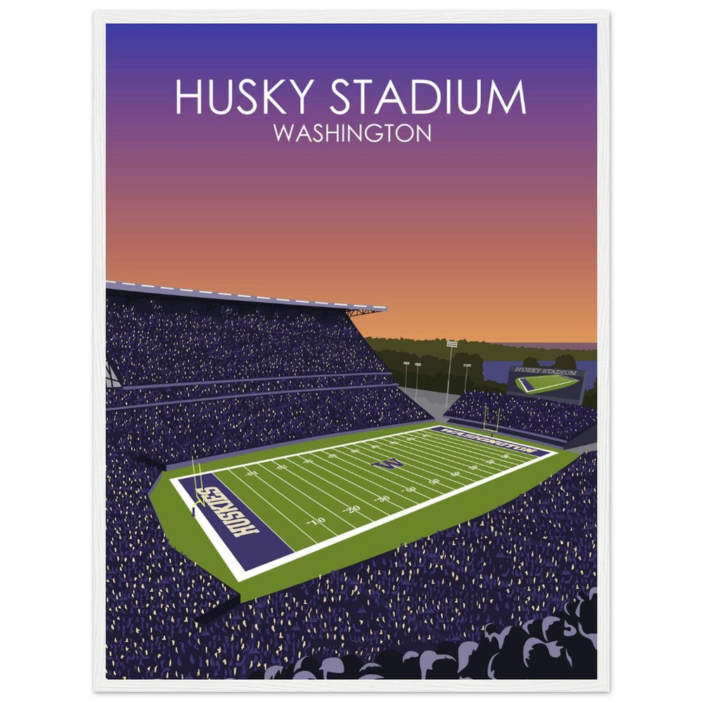 Husky Stadium Poster | University of Washington College Football Print