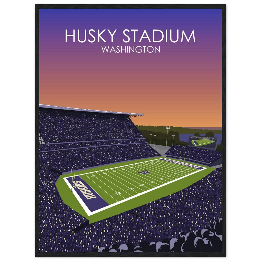 Husky Stadium Poster | University of Washington College Football Print