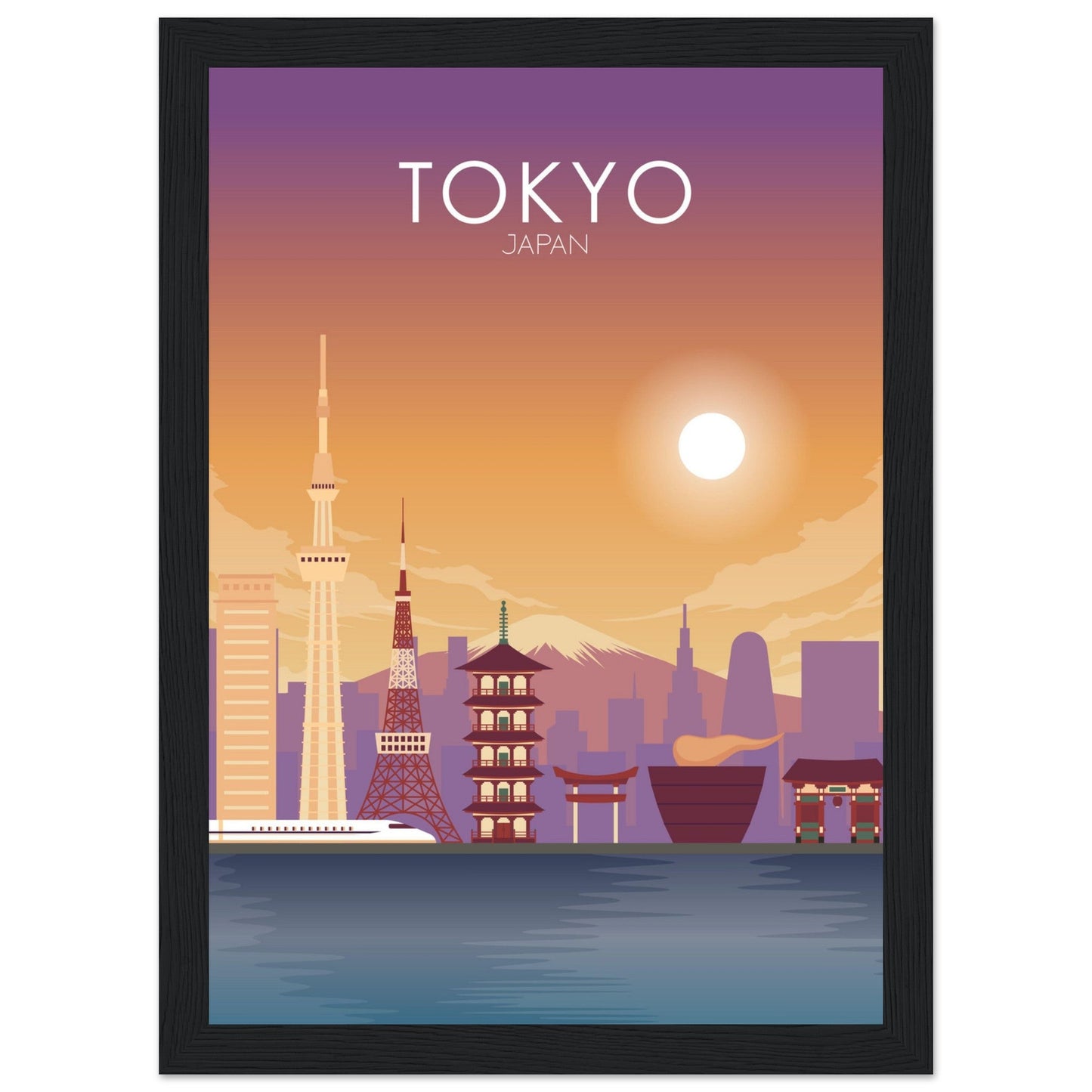 Tokyo Poster | Tokyo Wall Art | Tokyo Sunset Print