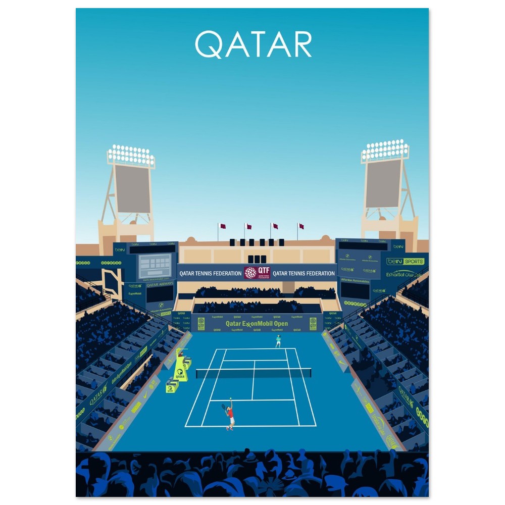 Qatar Open Tennis Poster