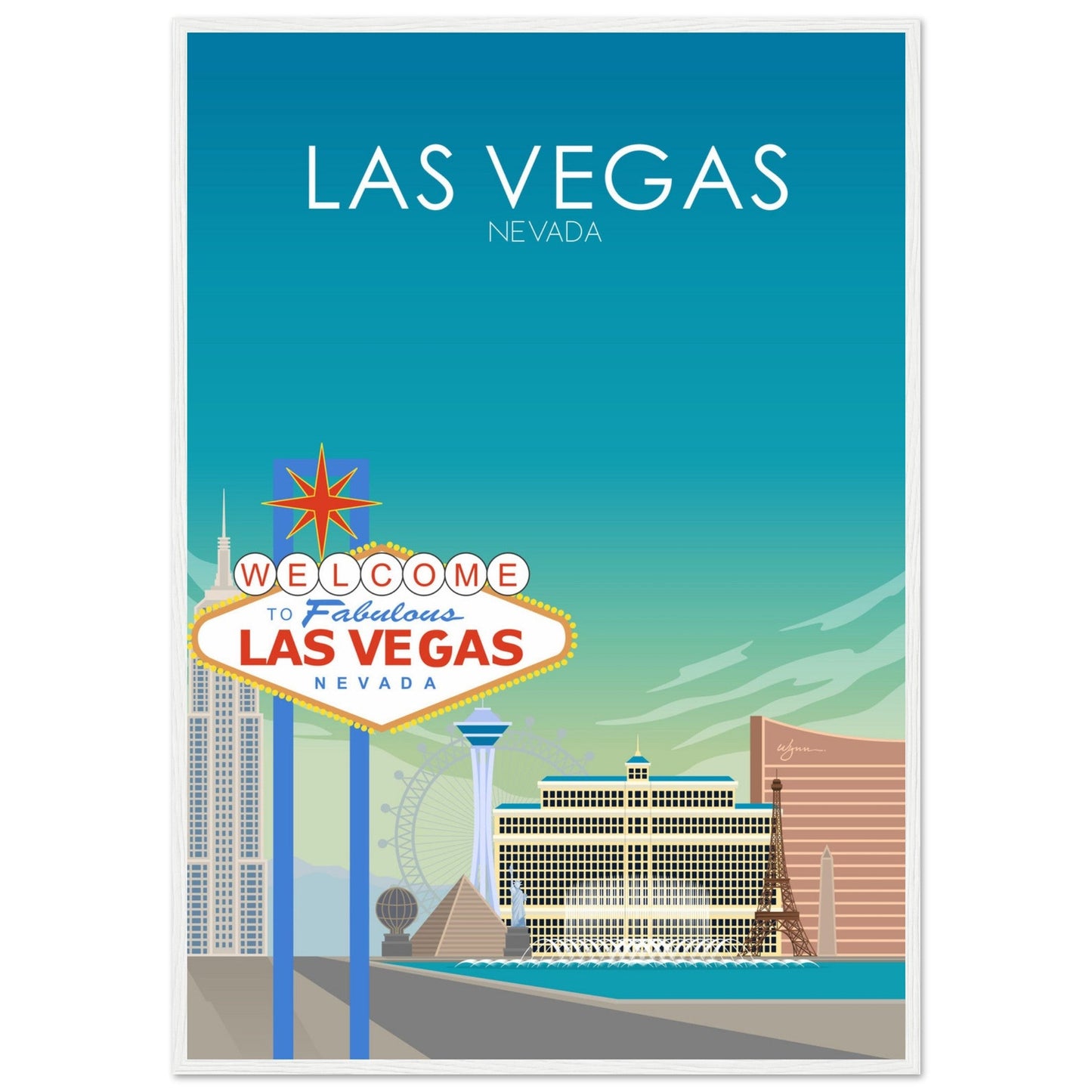 Las Vegas Poster | Las Vegas Wall Art | Las Vegas Daytime Print