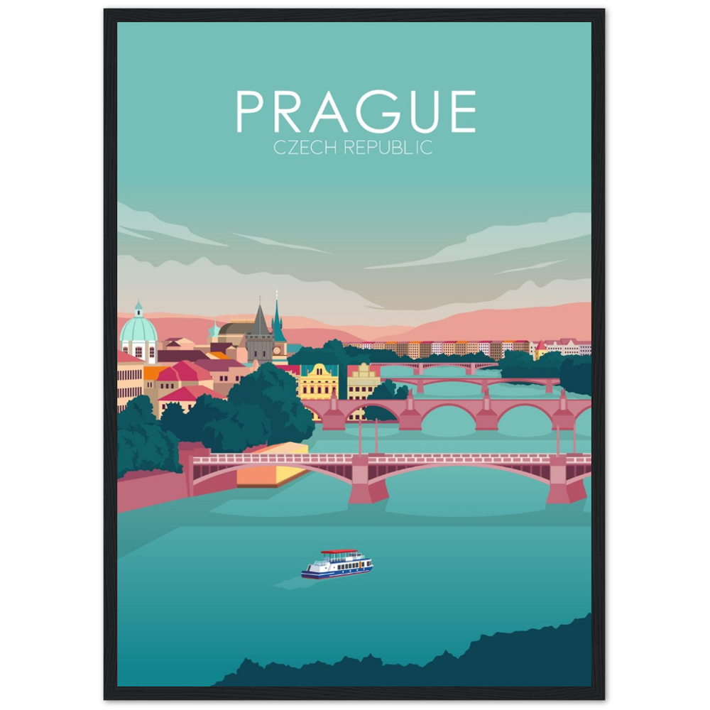 Prague Poster | Prague Wall Art | Prague Pastel Print