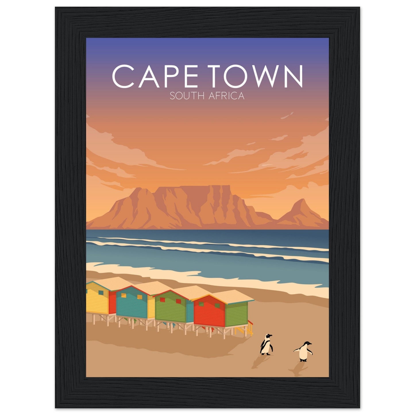 Cape Town Poster | Cape Town Wall Art | Cape Town Sunset Print