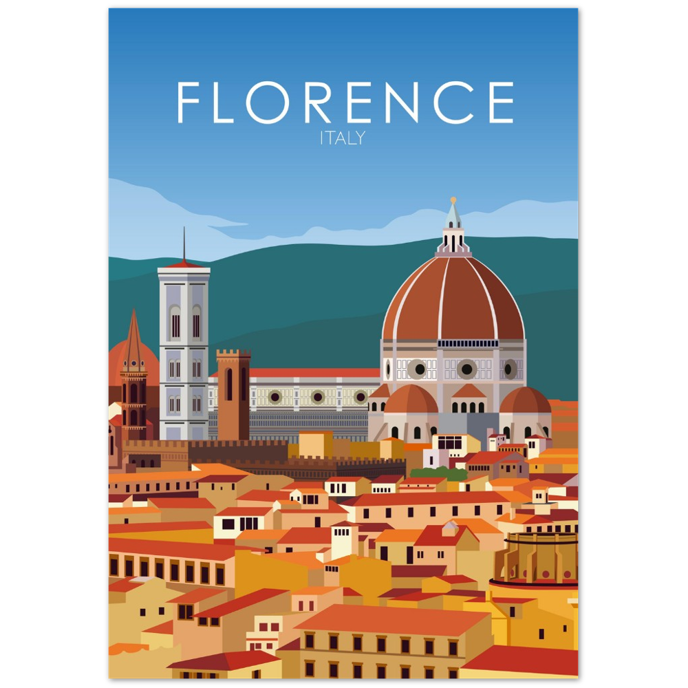 Florence Poster | Florence Wall Art | Florence Daytime Print