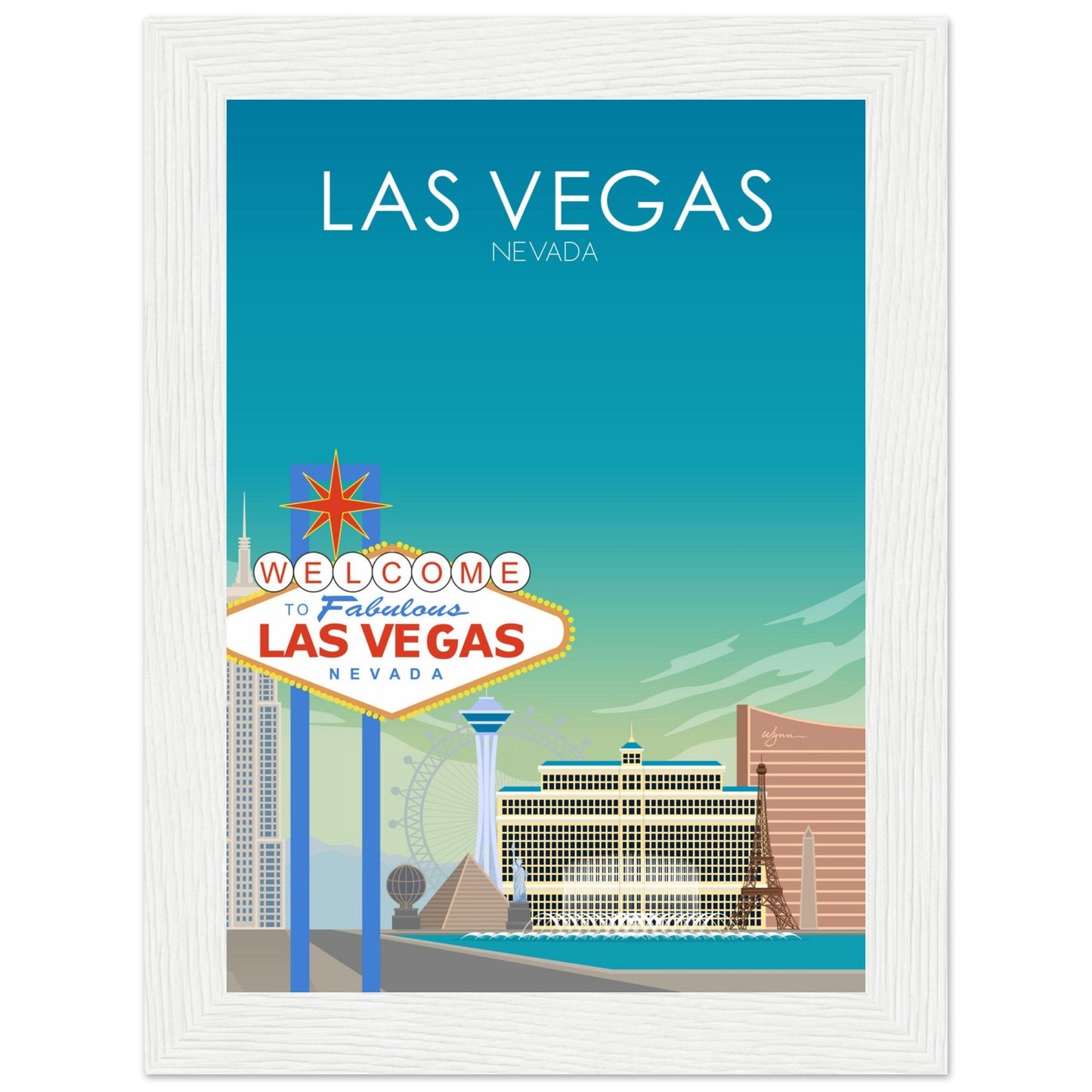 Las Vegas Poster | Las Vegas Wall Art | Las Vegas Daytime Print