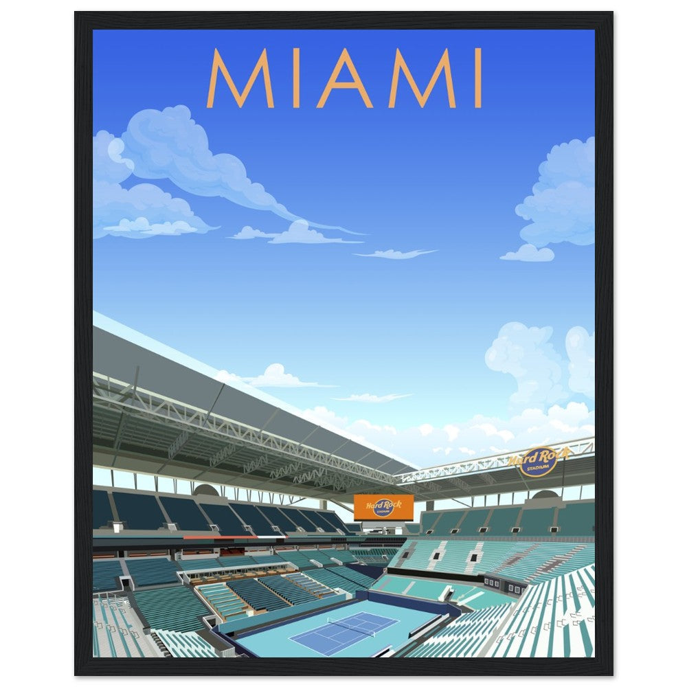 Miami Open ATP/WTA Tennis Stadium Poster