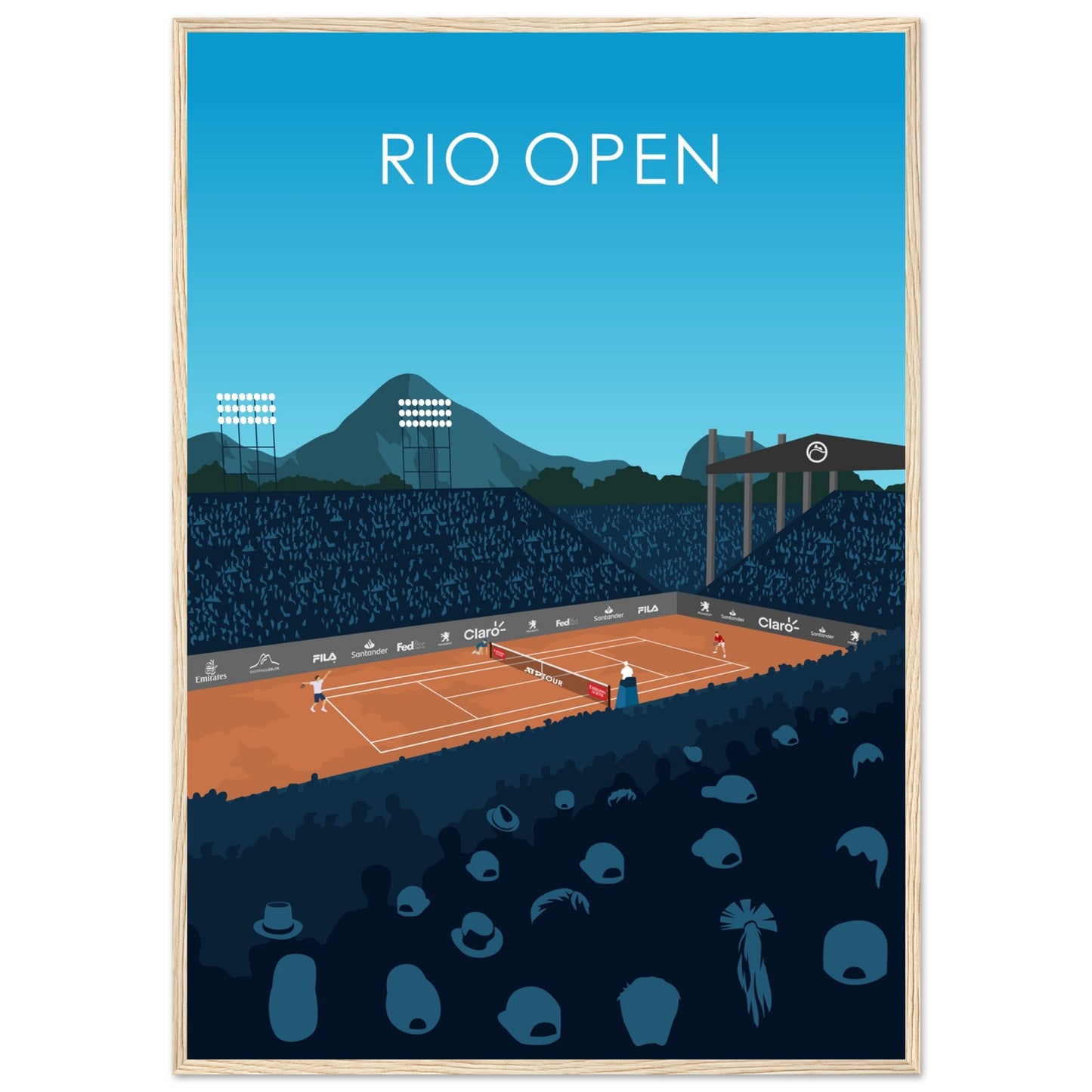 Rio Open ATP 500 Tennis Stadium Poster