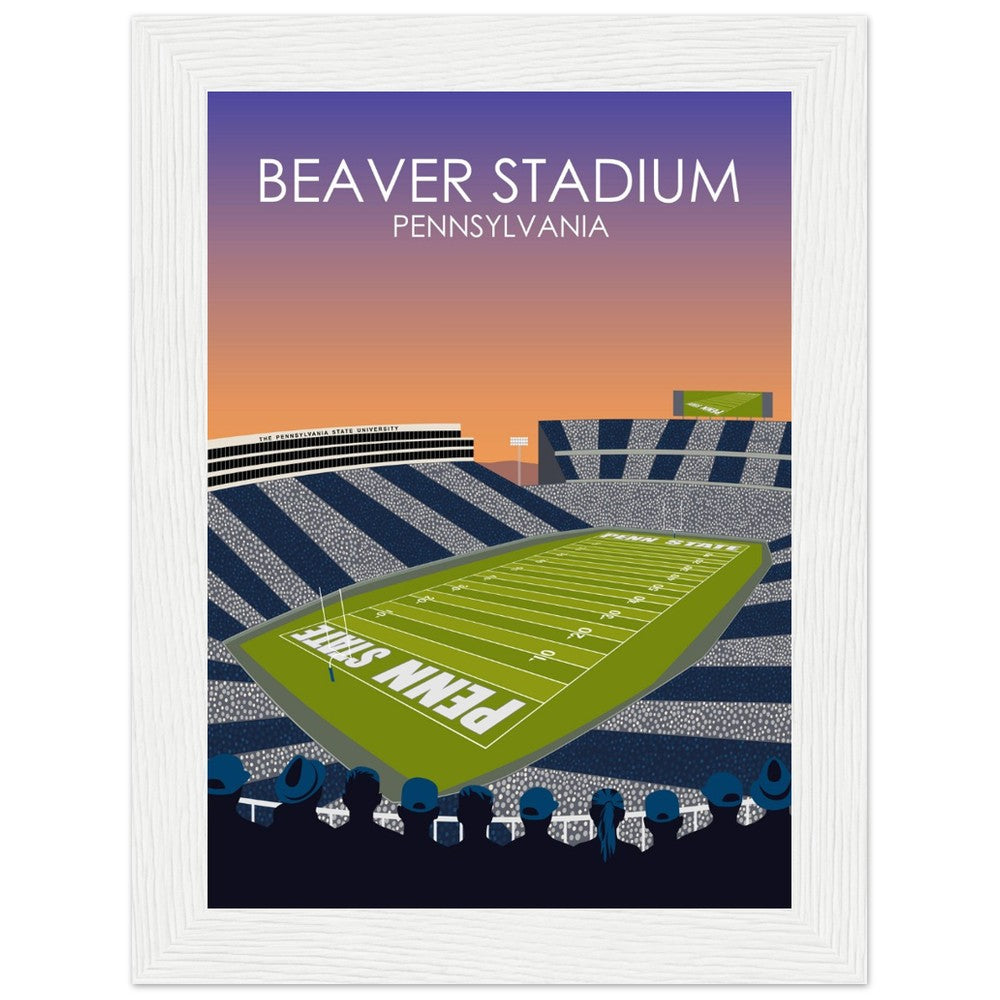 Beaver Stadium Poster | Penn State University Football Stadium Print