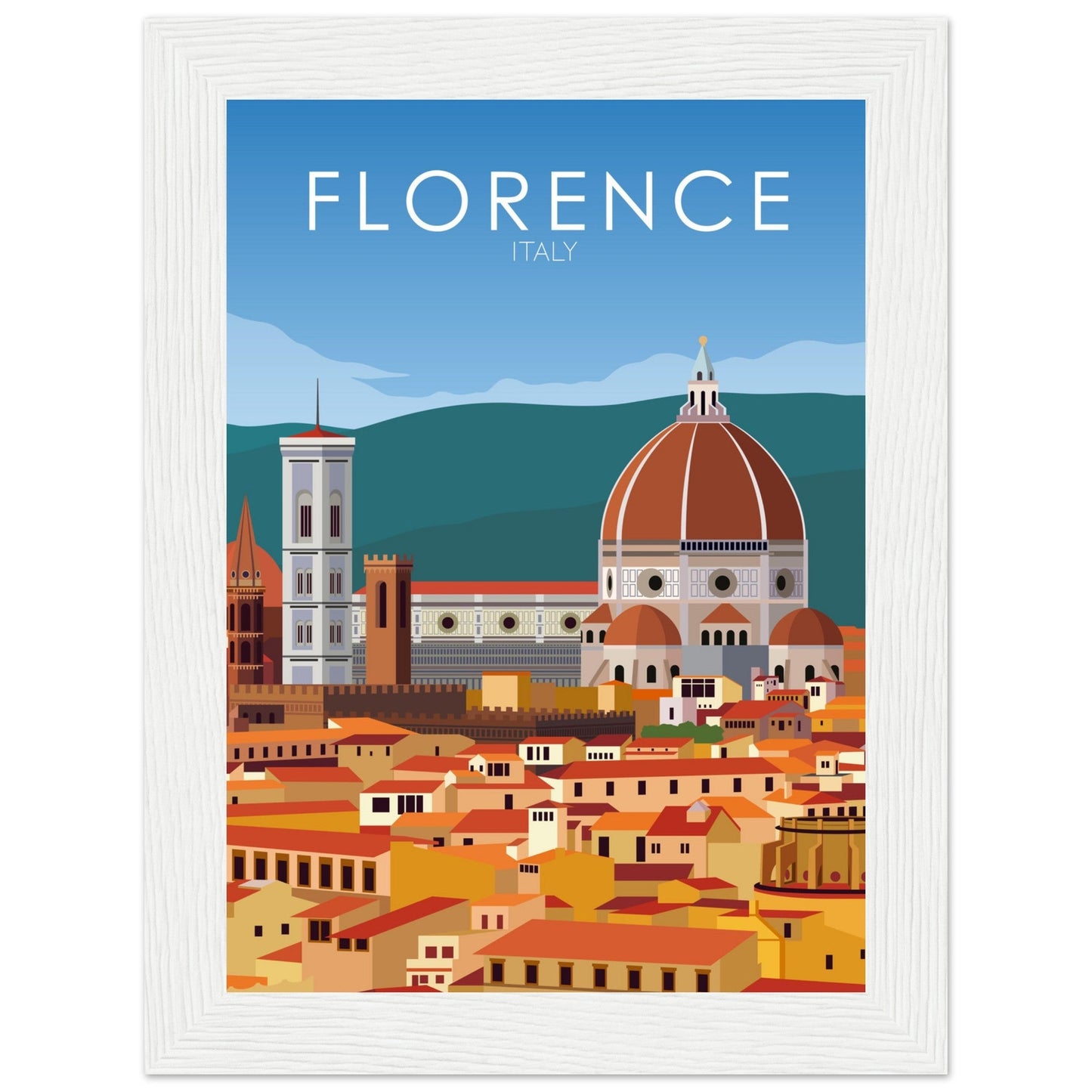 Florence Poster | Florence Wall Art | Florence Daytime Print