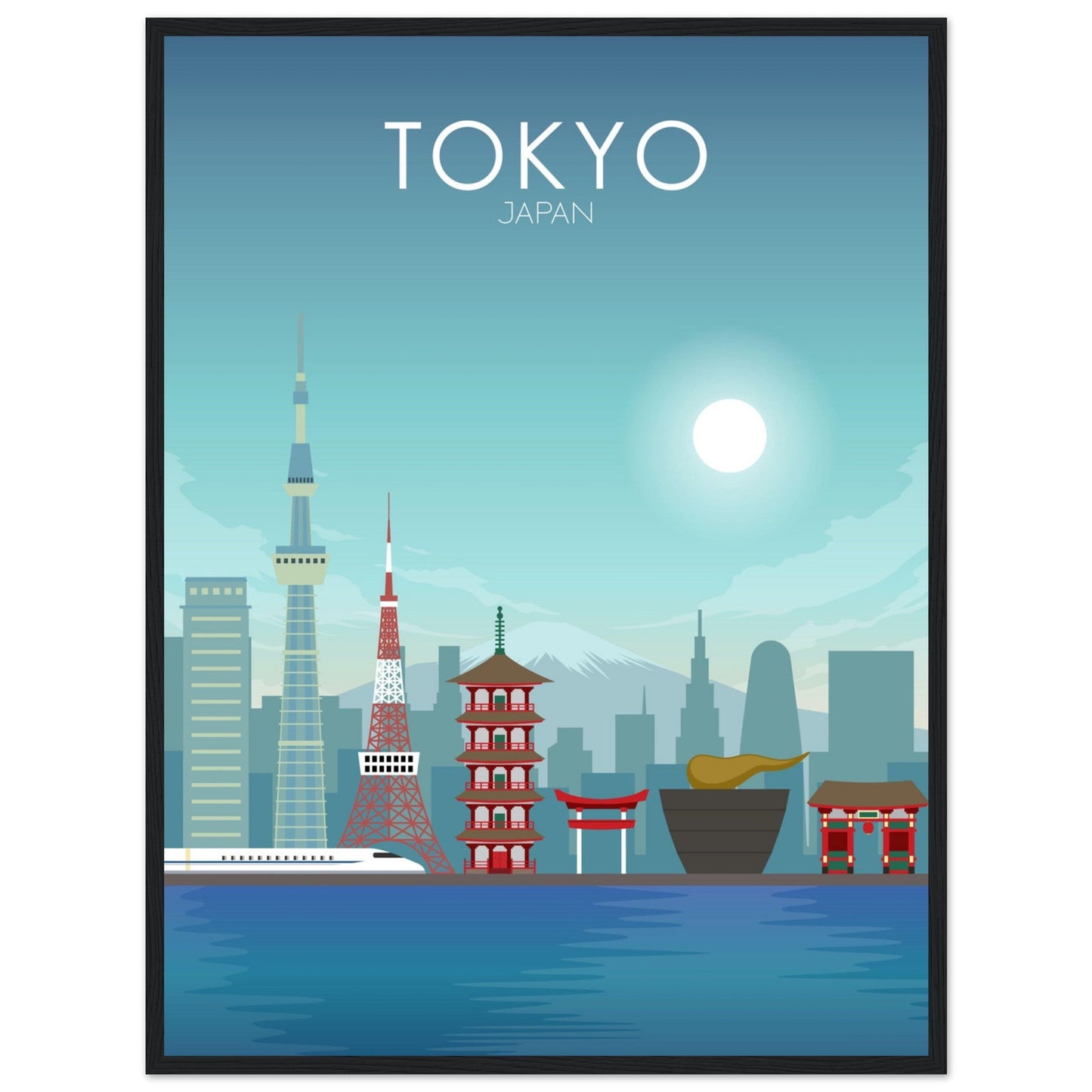 Tokyo Poster | Tokyo Wall Art | Tokyo Daytime Print