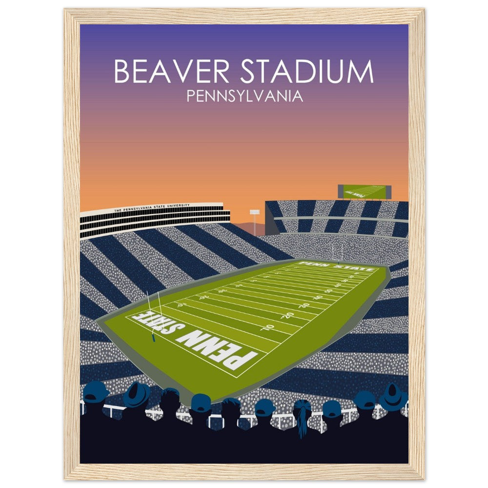 Beaver Stadium Poster | Penn State University Football Stadium Print