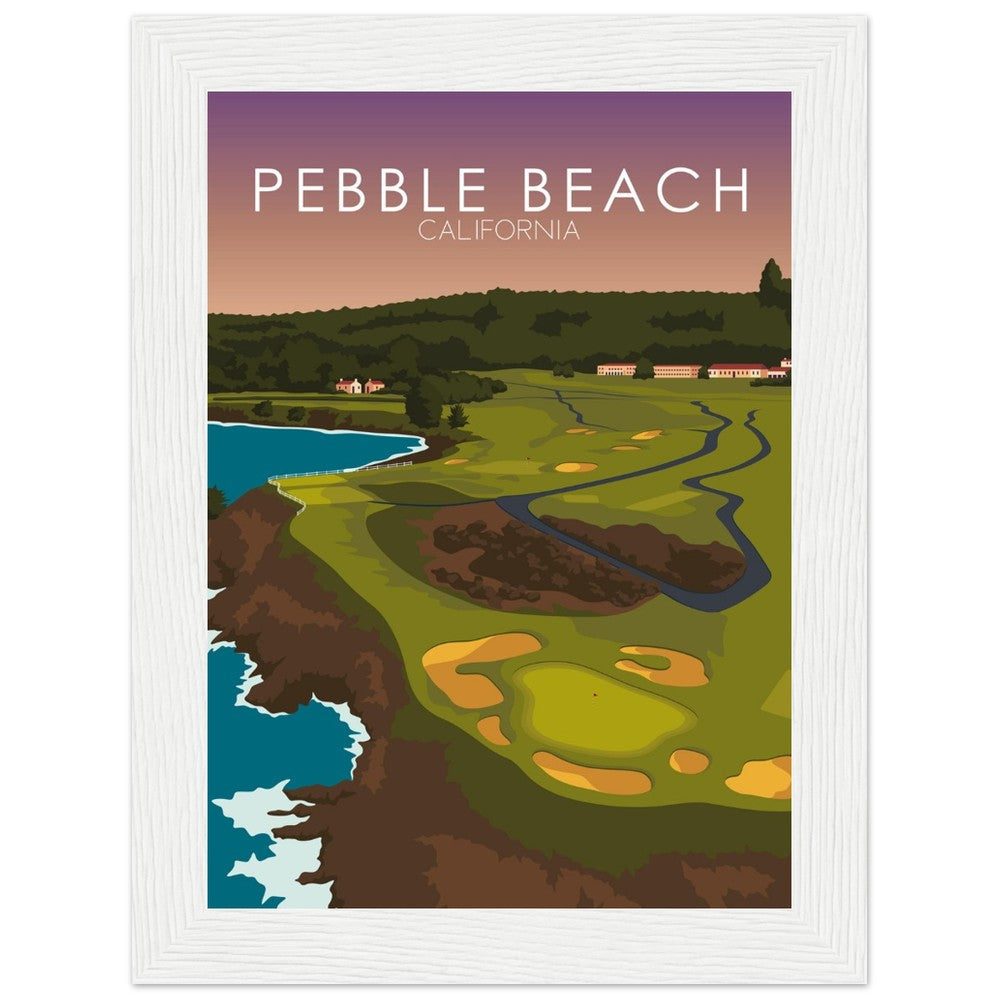 Pebble Beach Golf Course Sunset Print