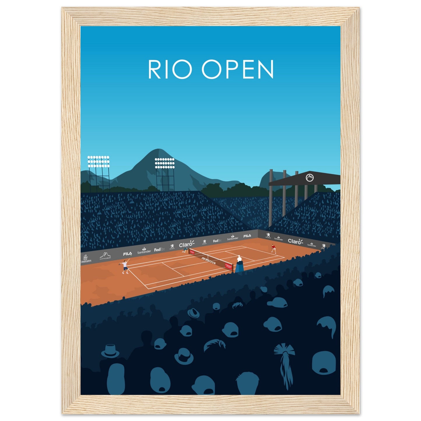 Rio Open ATP 500 Tennis Stadium Poster