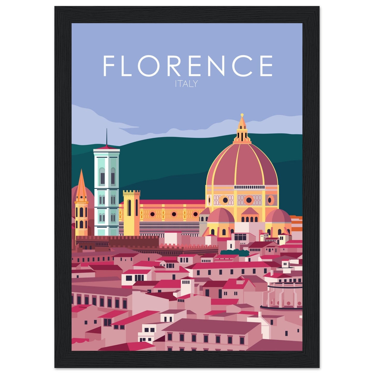 Florence Poster | Florence Wall Art | Florence Pastel Print