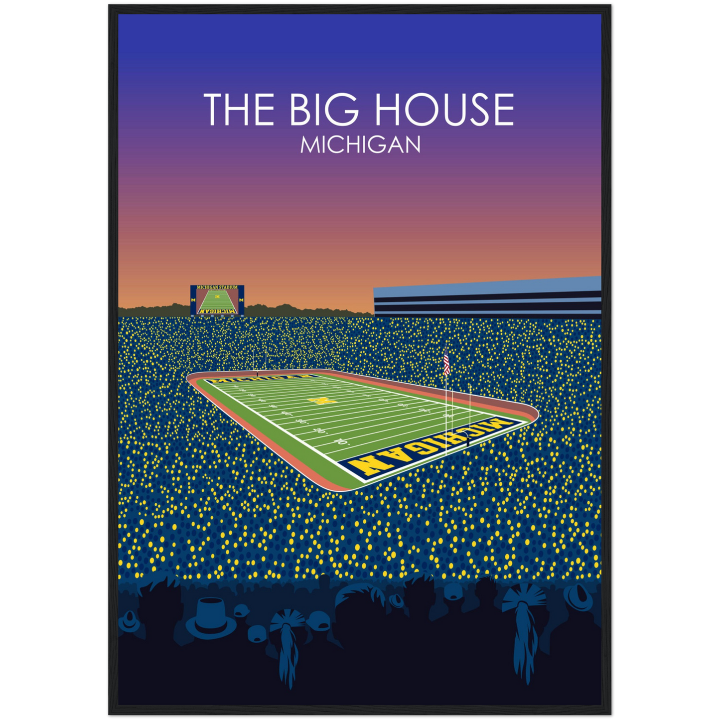 The Big House Poster | University of Michigan College Football Stadium Print