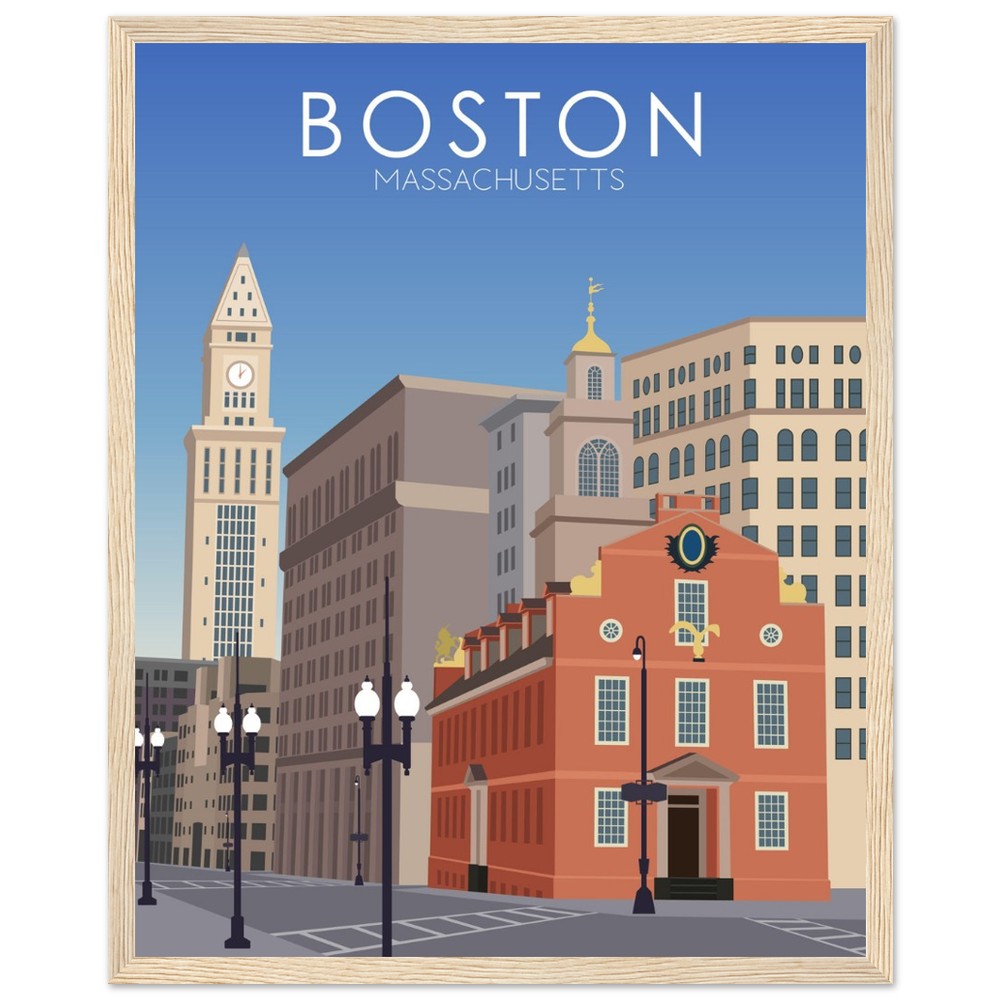 Boston Poster | Boston Wall Art | Boston Daytime Print