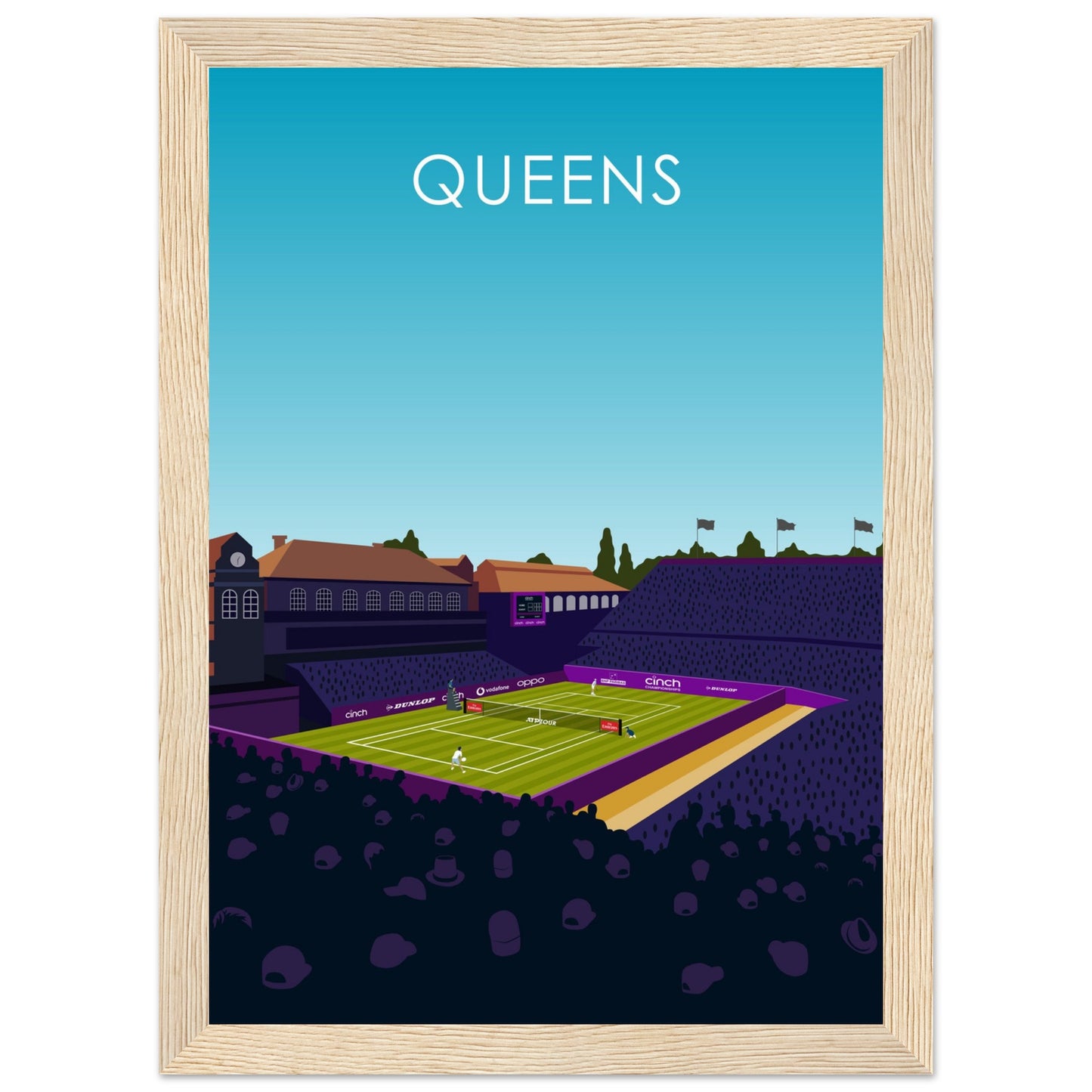Queens Club Centre Court Cinch Championships Tennis Poster