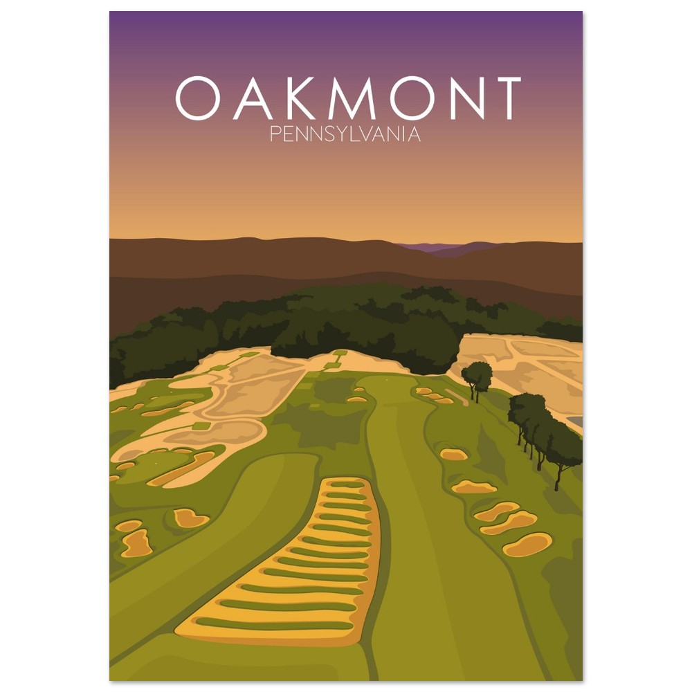 Oakmont Country Club Golf Course Sunset Print