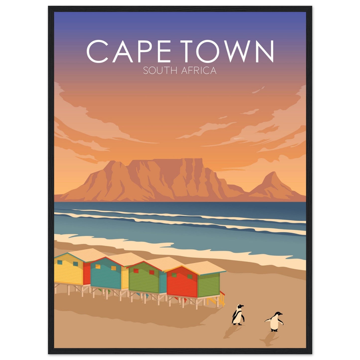 Cape Town Poster | Cape Town Wall Art | Cape Town Sunset Print
