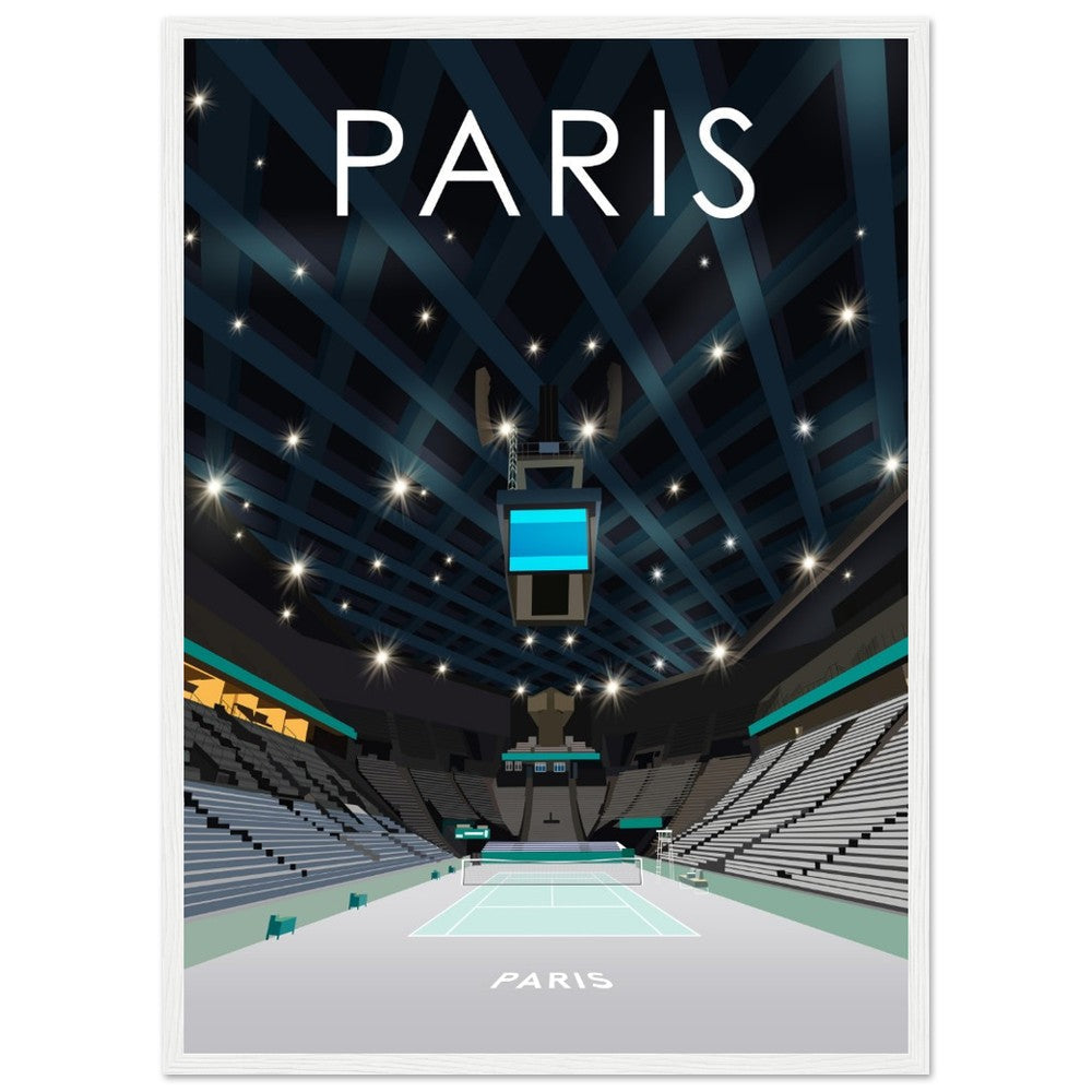 Paris Indoors ATP Masters Tennis Stadium Poster