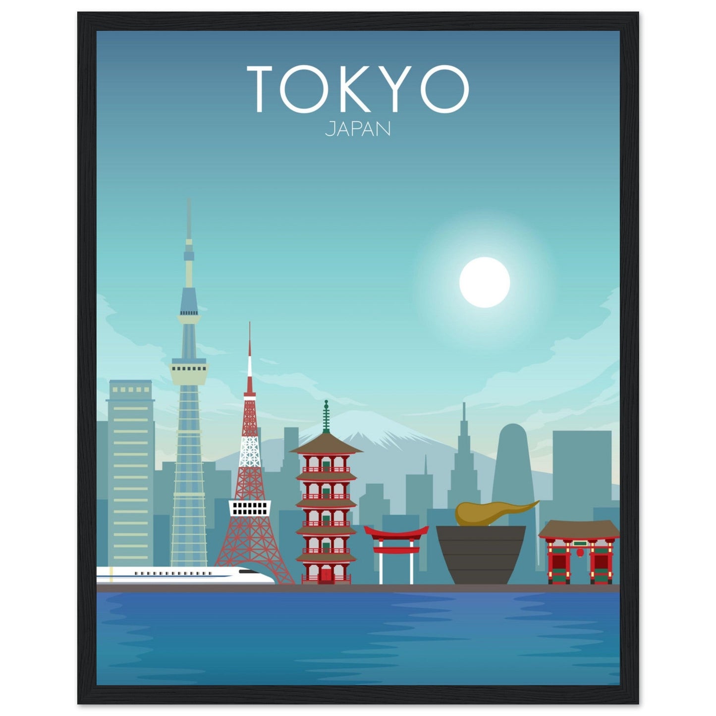 Tokyo Poster | Tokyo Wall Art | Tokyo Daytime Print