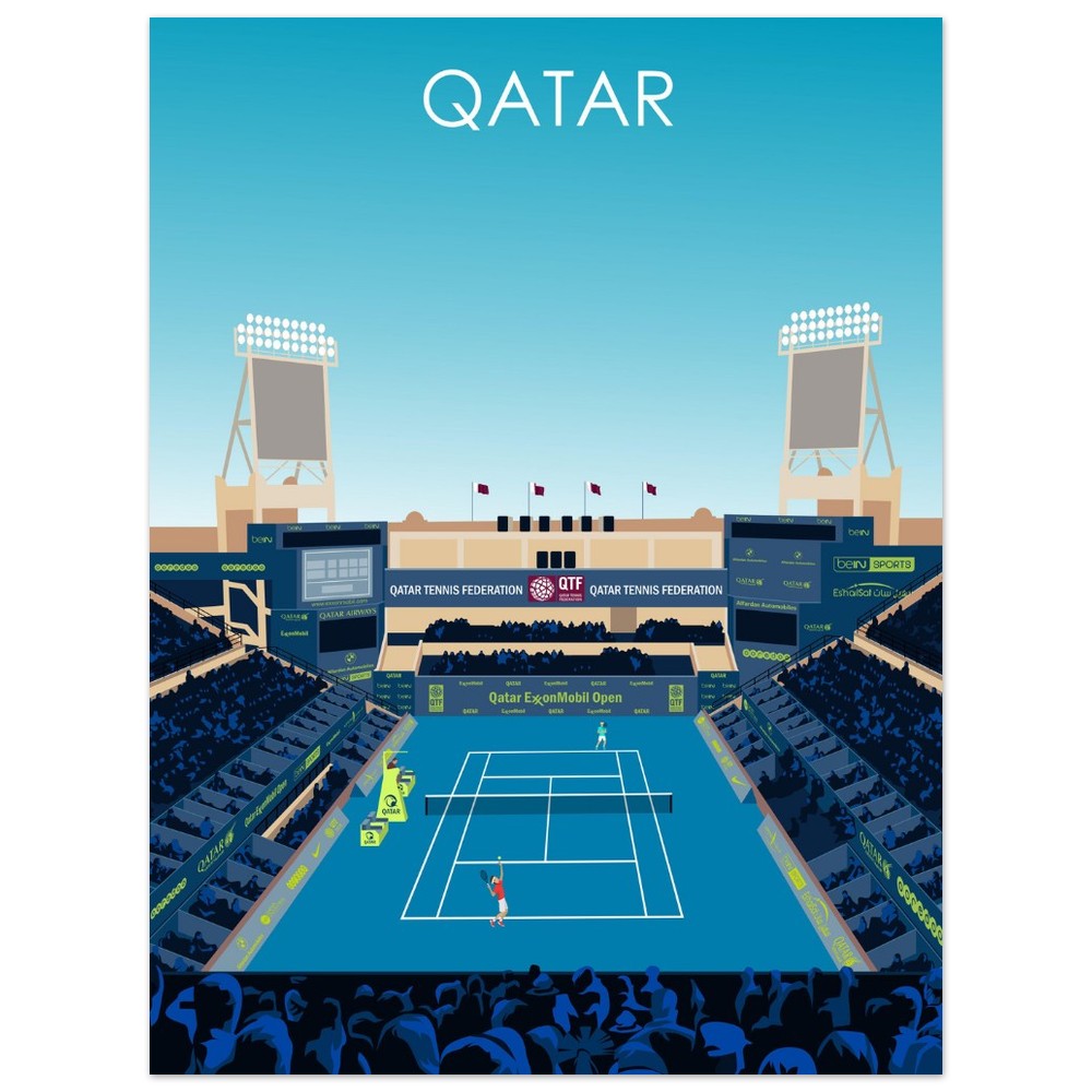Qatar Open Tennis Poster