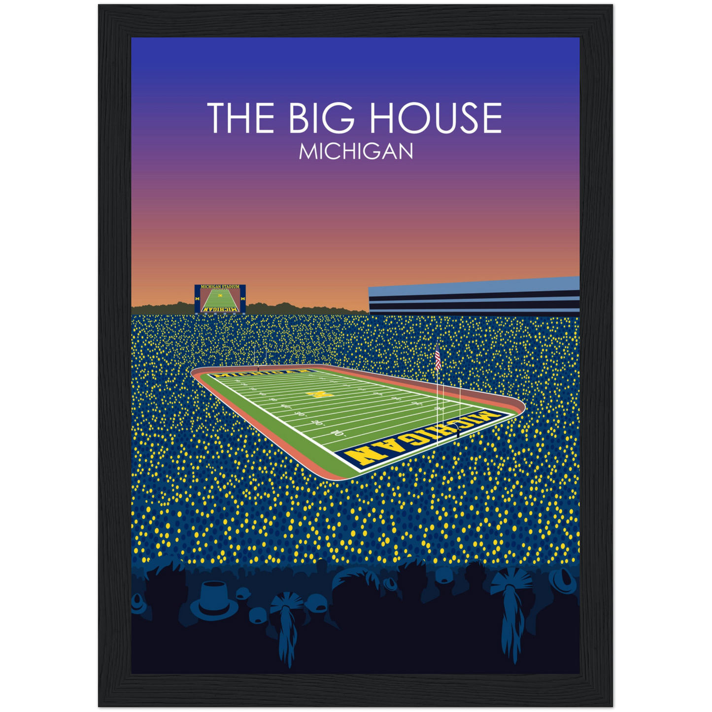 The Big House Poster | University of Michigan College Football Stadium Print