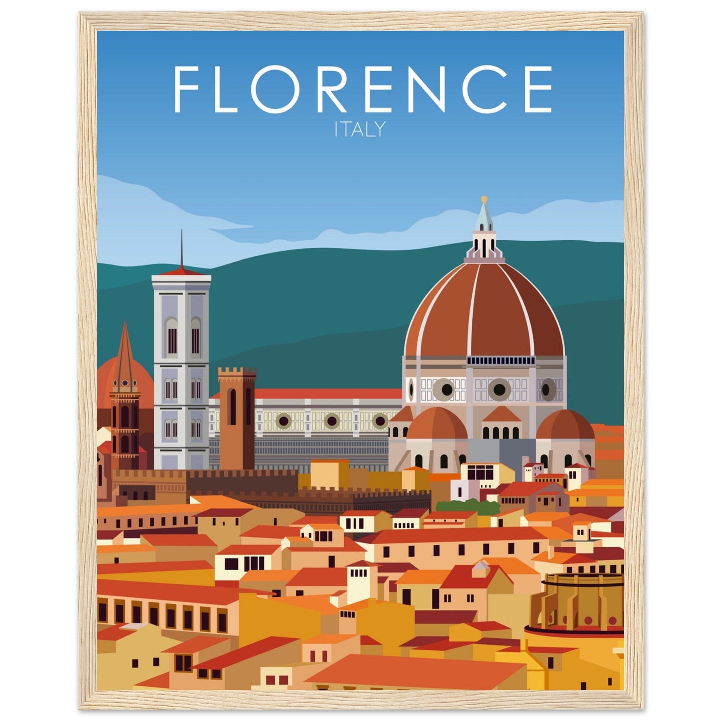 Florence Poster | Florence Wall Art | Florence Daytime Print