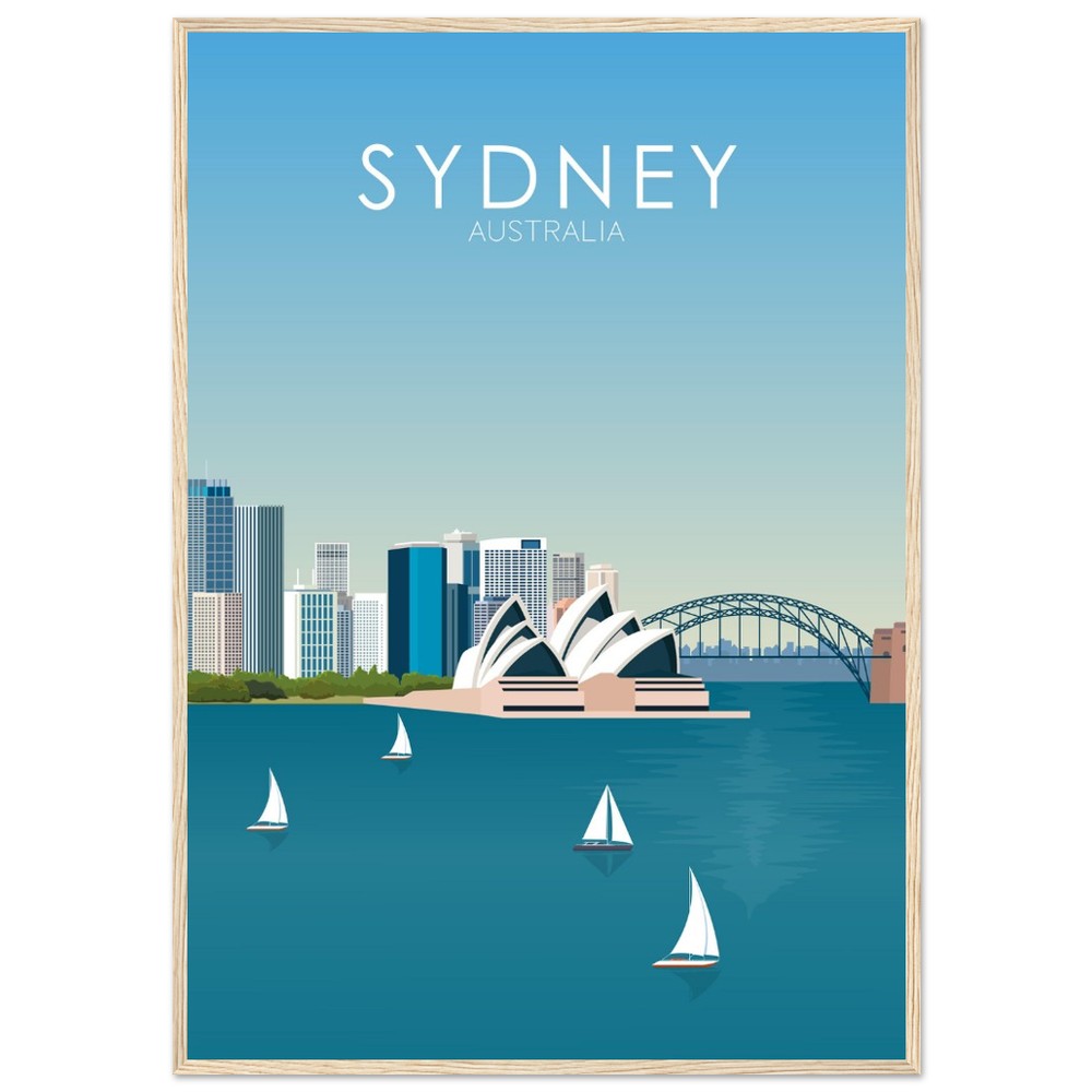Sydney Poster | Sydney Wall Art | Sydney Daytime Print