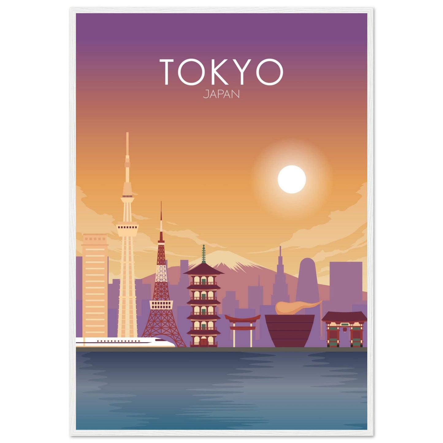 Tokyo Poster | Tokyo Wall Art | Tokyo Sunset Print