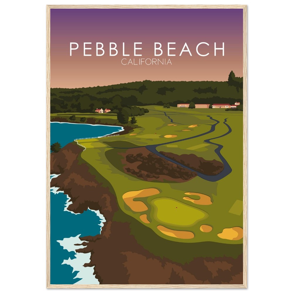 Pebble Beach Golf Course Sunset Print