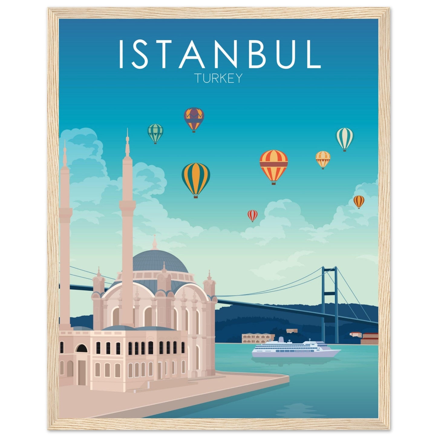 Istanbul Poster | Istanbul Wall Art | Istanbul Daytime Print
