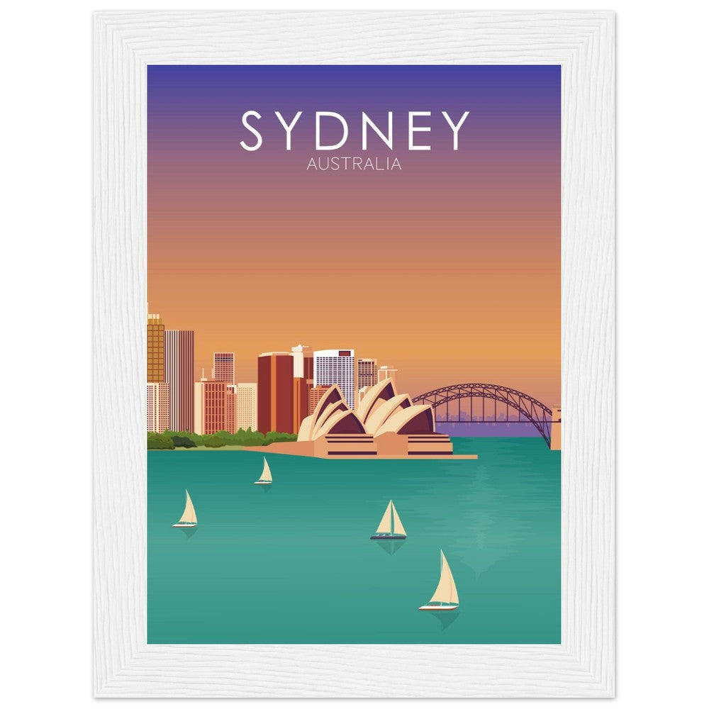 Sydney Poster | Sydney Wall Art | Sydney Sunset Print