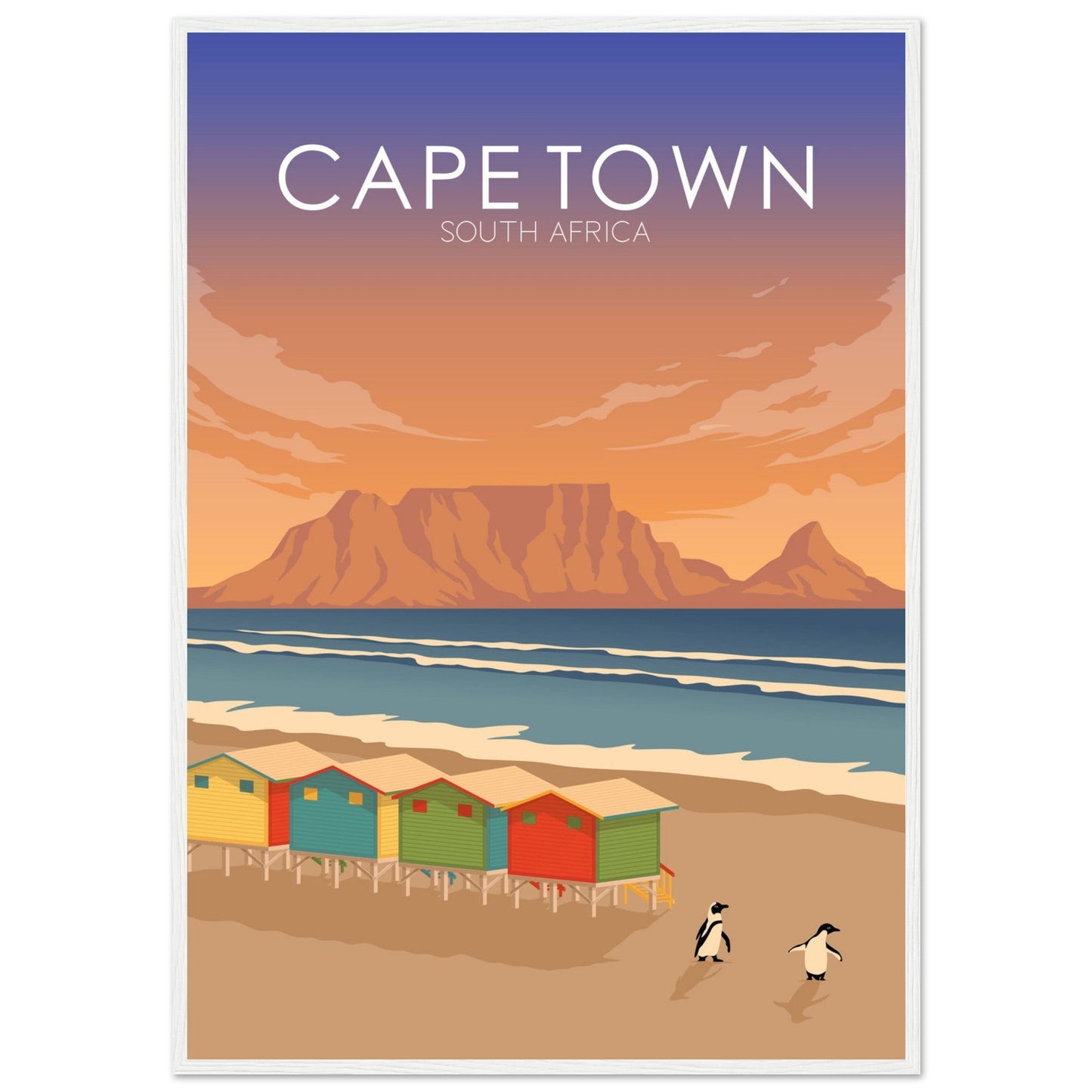 Cape Town Poster | Cape Town Wall Art | Cape Town Sunset Print