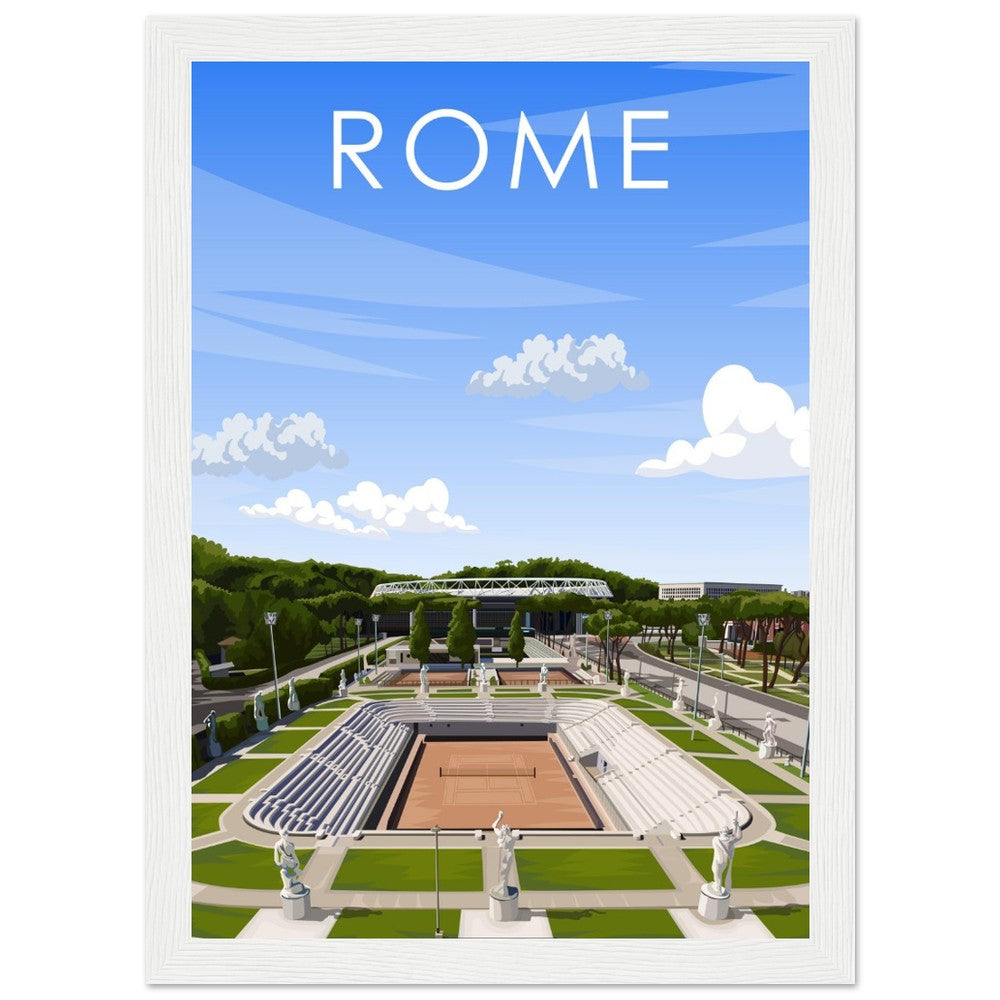 Rome ATP/WTA Masters Pietrangeli Tennis Stadium Poster