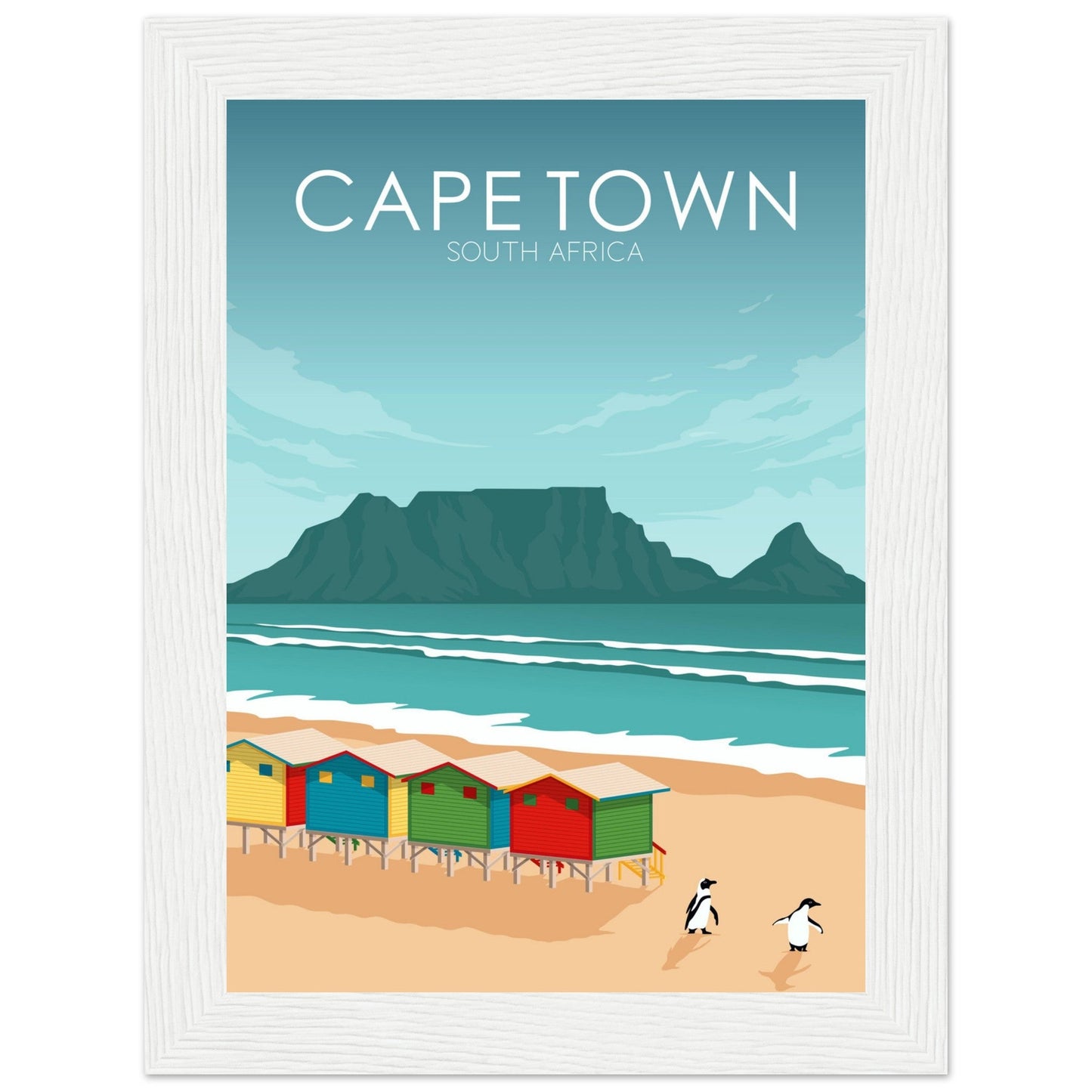 Cape Town Poster | Cape Town Wall Art | Cape Town Daytime Print