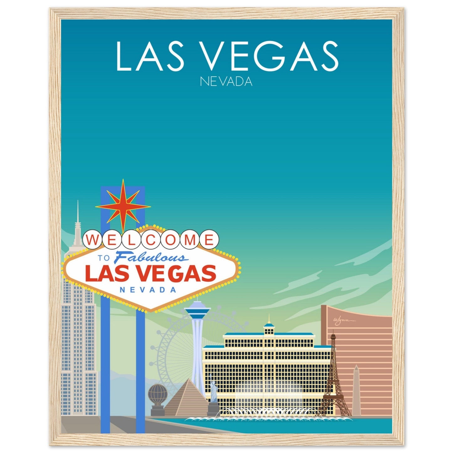 Las Vegas Poster | Las Vegas Wall Art | Las Vegas Daytime Print