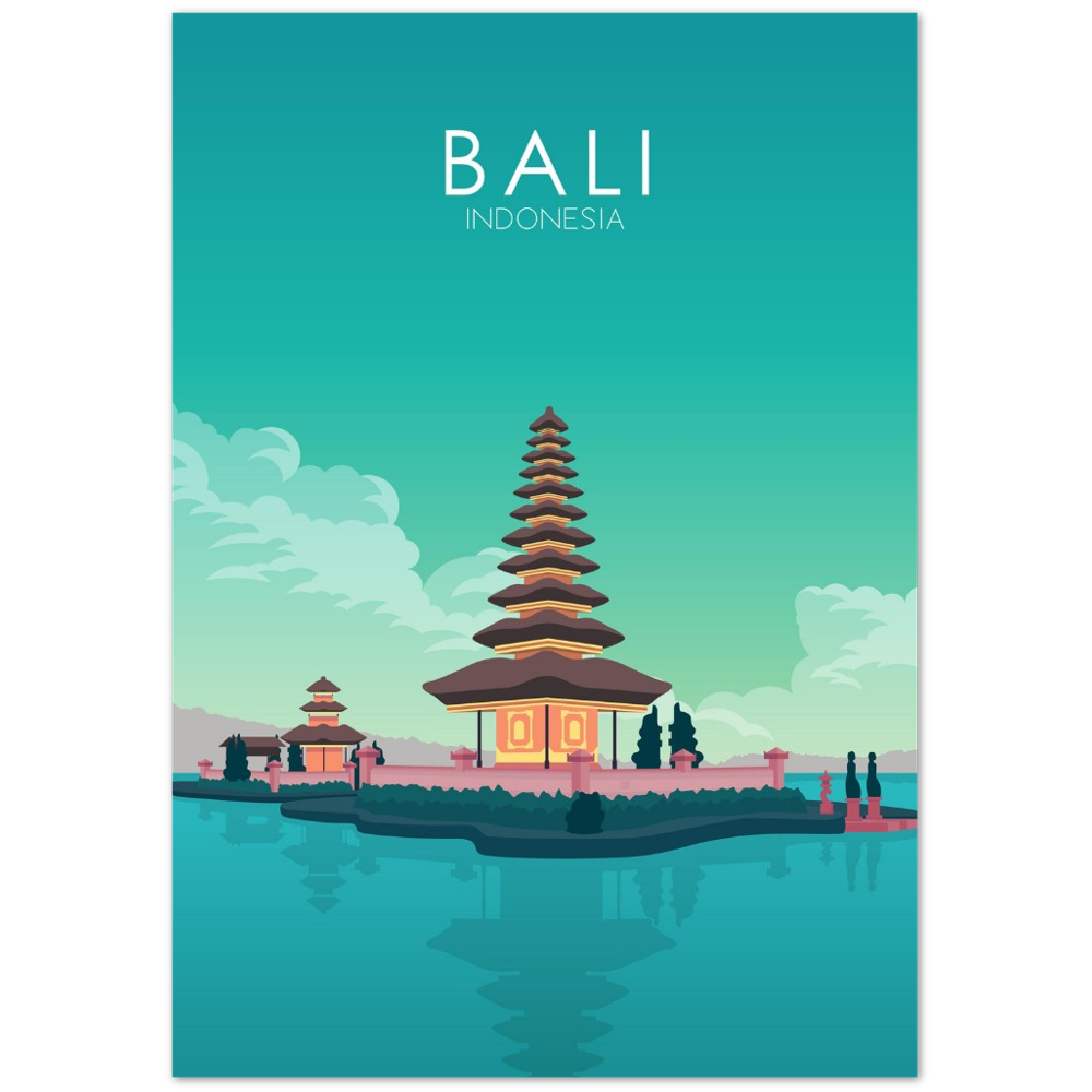 Bali Poster | Bali Wall Art | Bali Pastel Print