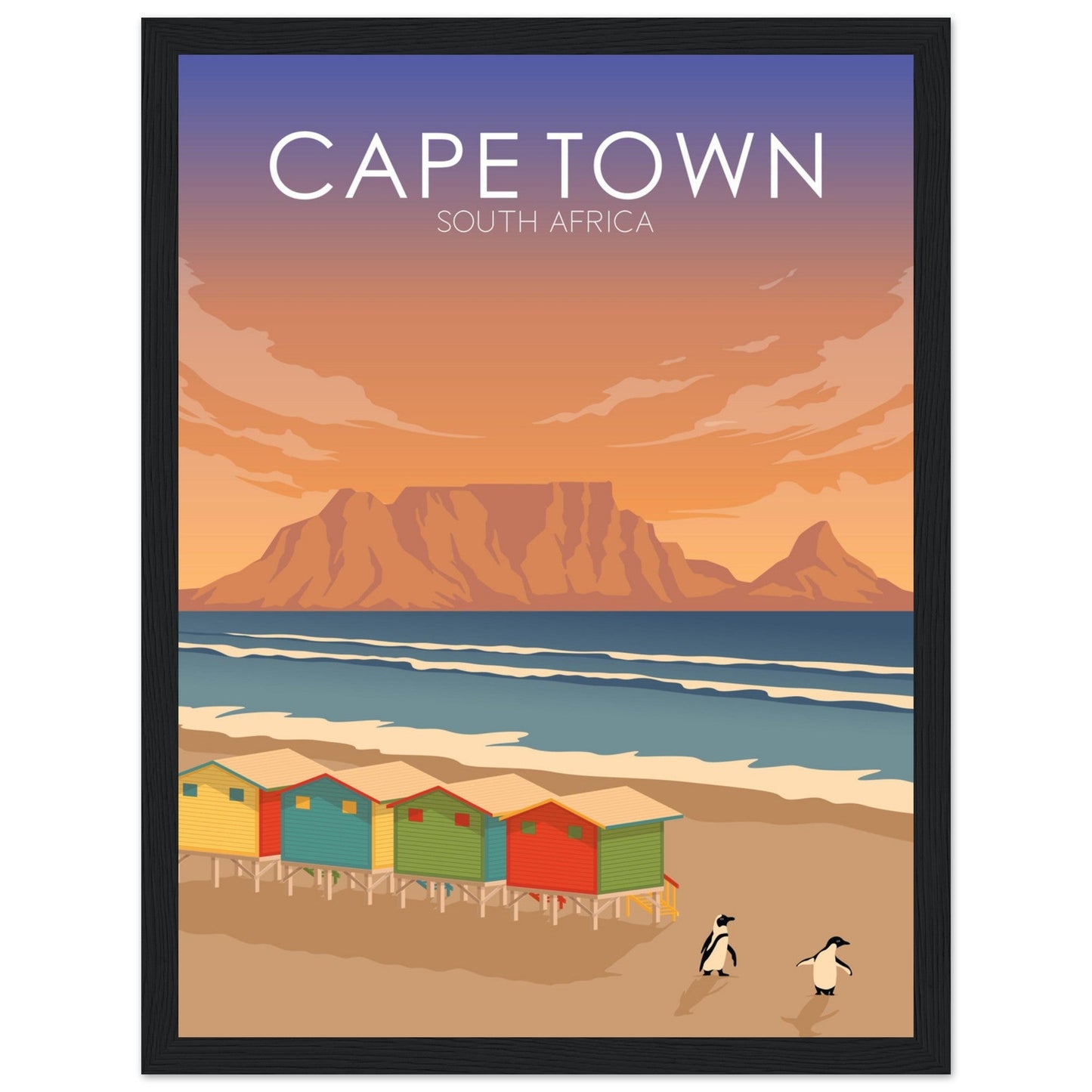 Cape Town Poster | Cape Town Wall Art | Cape Town Sunset Print