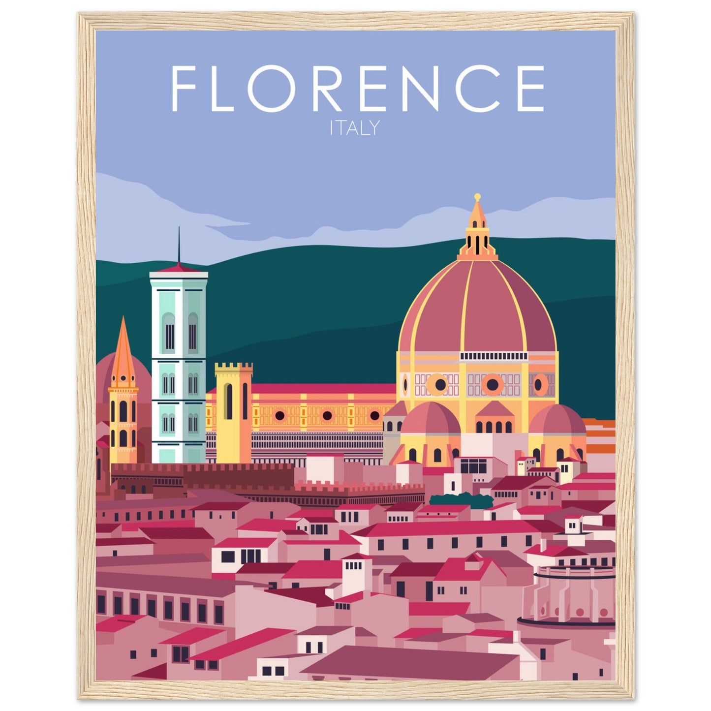 Florence Poster | Florence Wall Art | Florence Pastel Print
