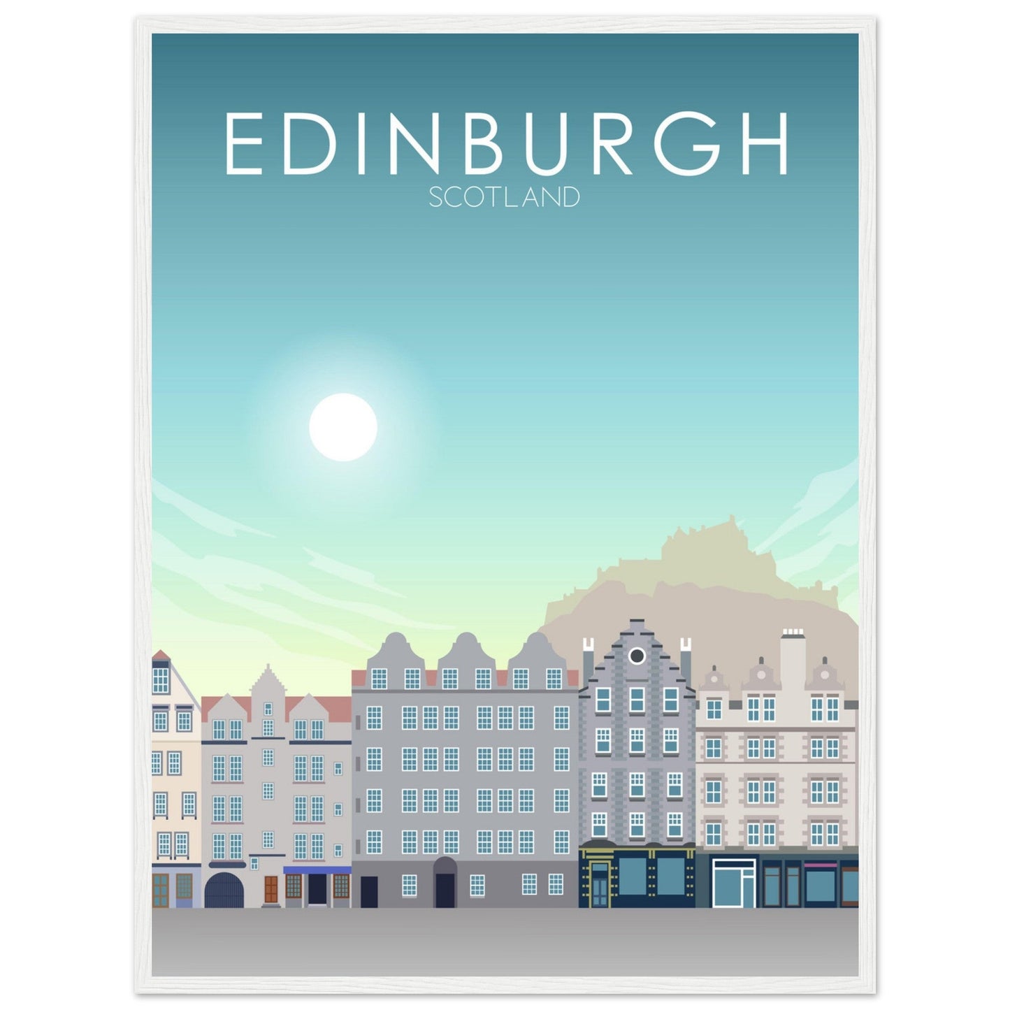 Edinburgh Poster | Edinburgh Wall Art | Edinburgh Daytime Print