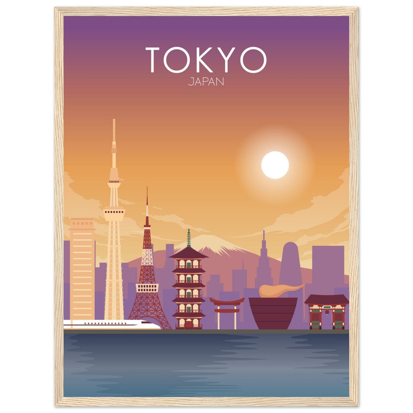 Tokyo Poster | Tokyo Wall Art | Tokyo Sunset Print