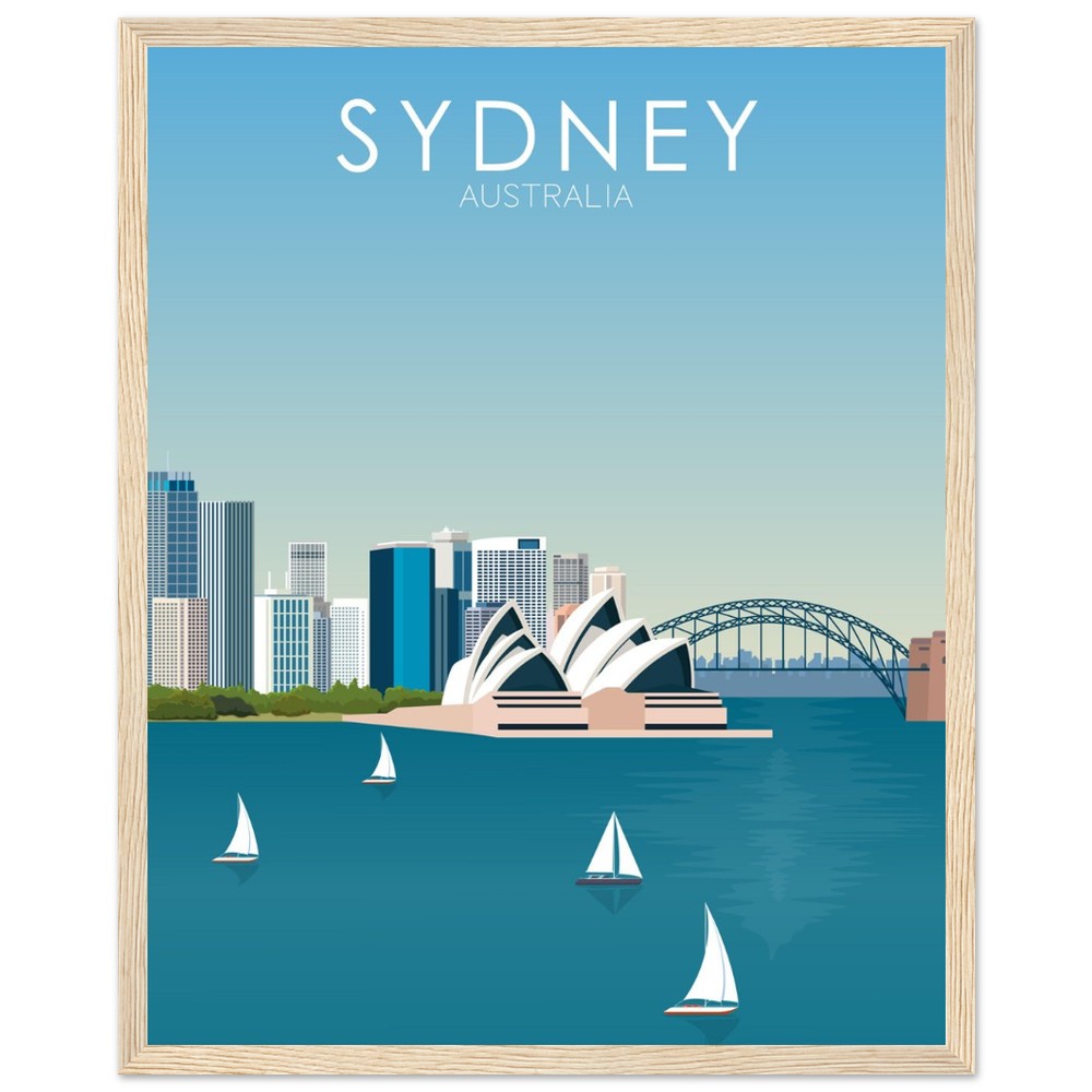 Sydney Poster | Sydney Wall Art | Sydney Daytime Print