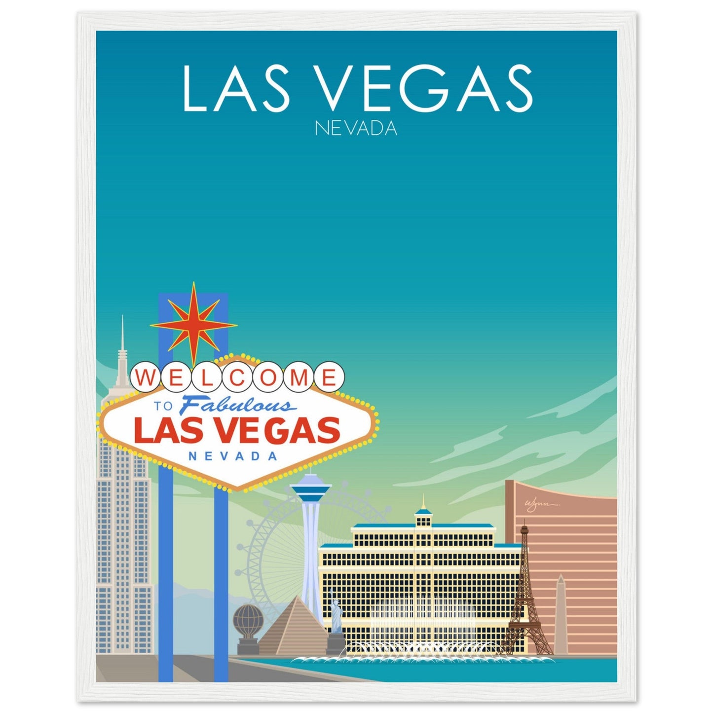 Las Vegas Poster | Las Vegas Wall Art | Las Vegas Daytime Print