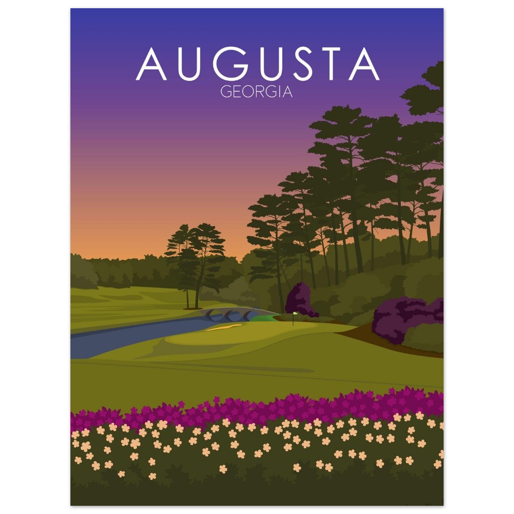 Augusta National Golf Course Sunset Print | Augusta National Poster