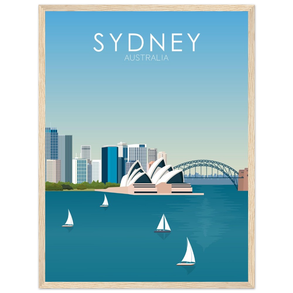 Sydney Poster | Sydney Wall Art | Sydney Daytime Print