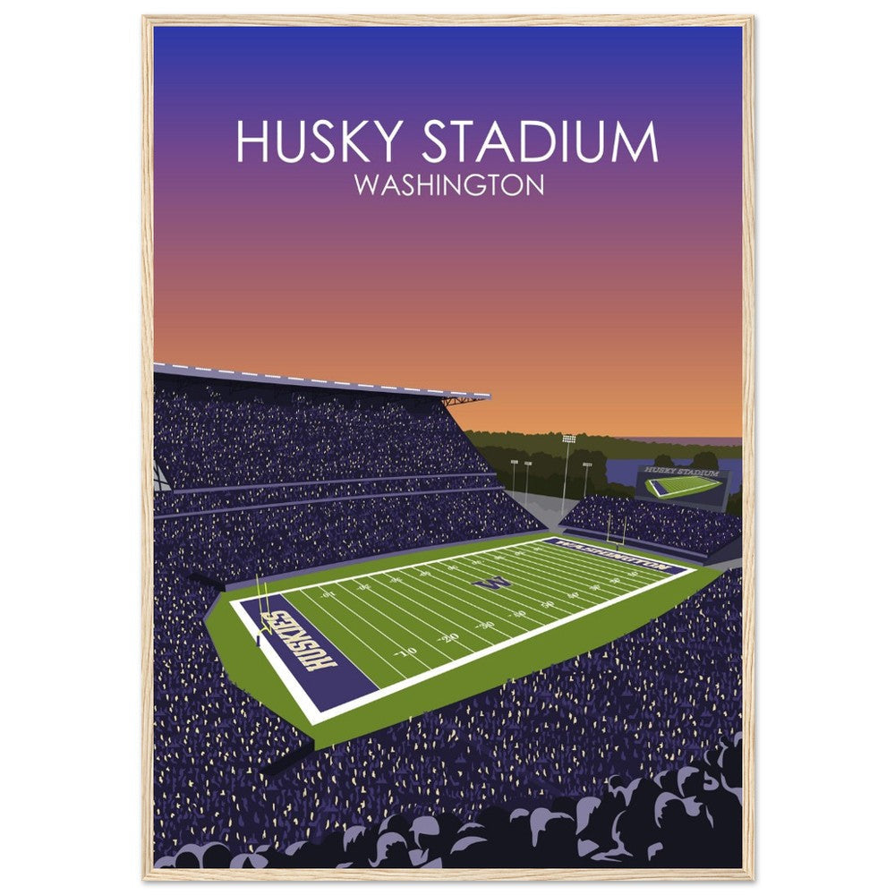 Husky Stadium Poster | University of Washington College Football Print