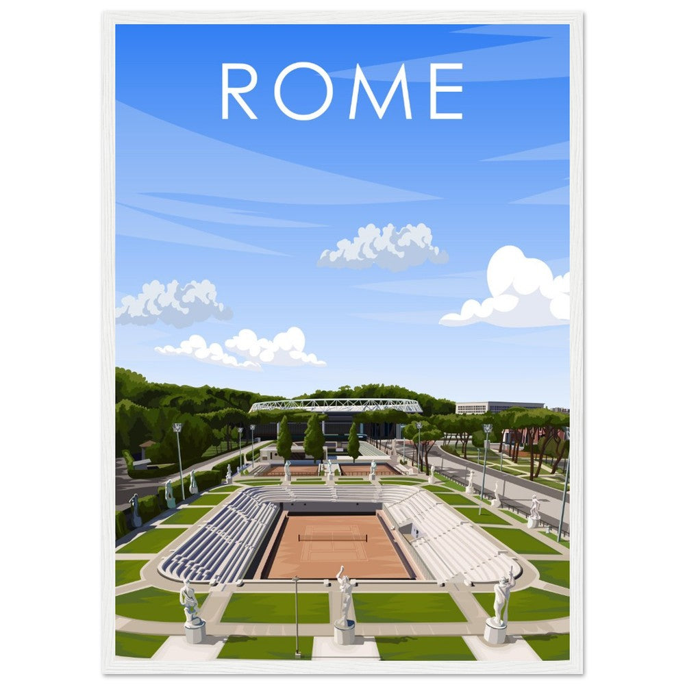 Rome ATP/WTA Masters Pietrangeli Tennis Stadium Poster
