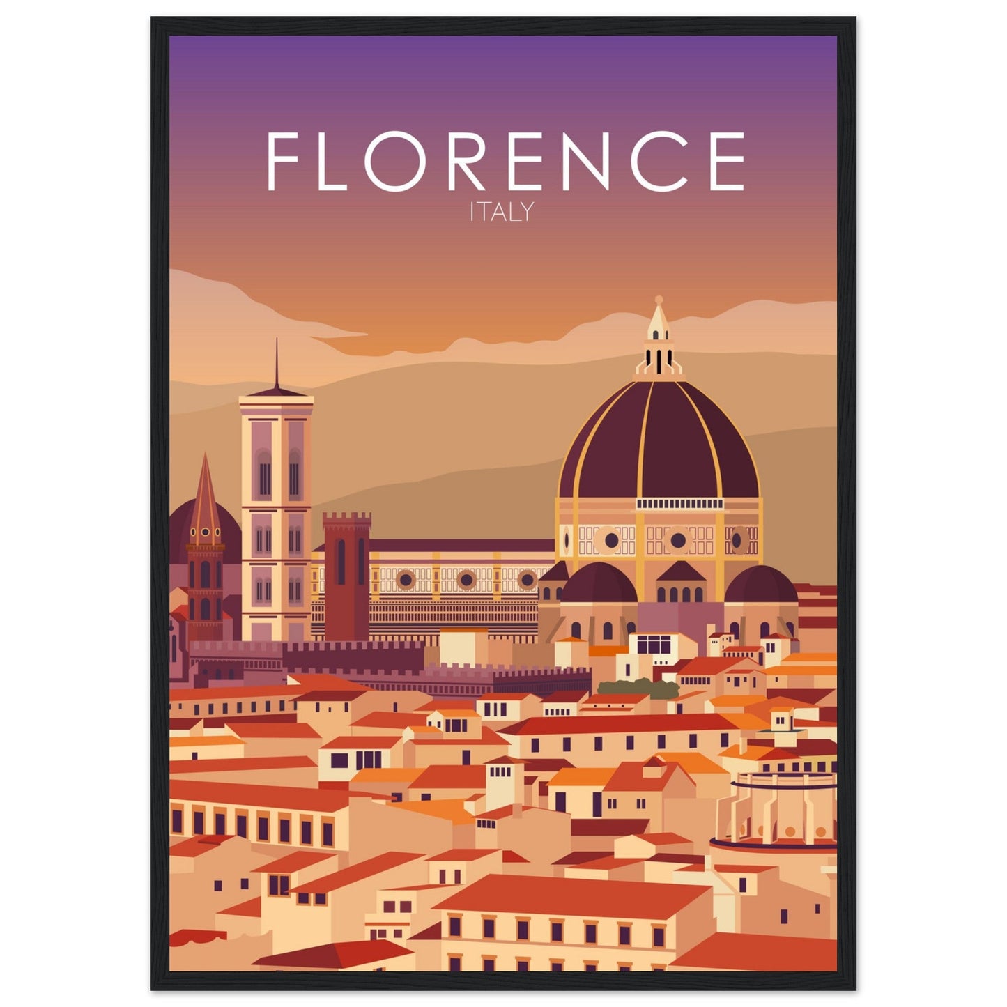 Florence Poster | Florence Wall Art | Florence Sunset Print