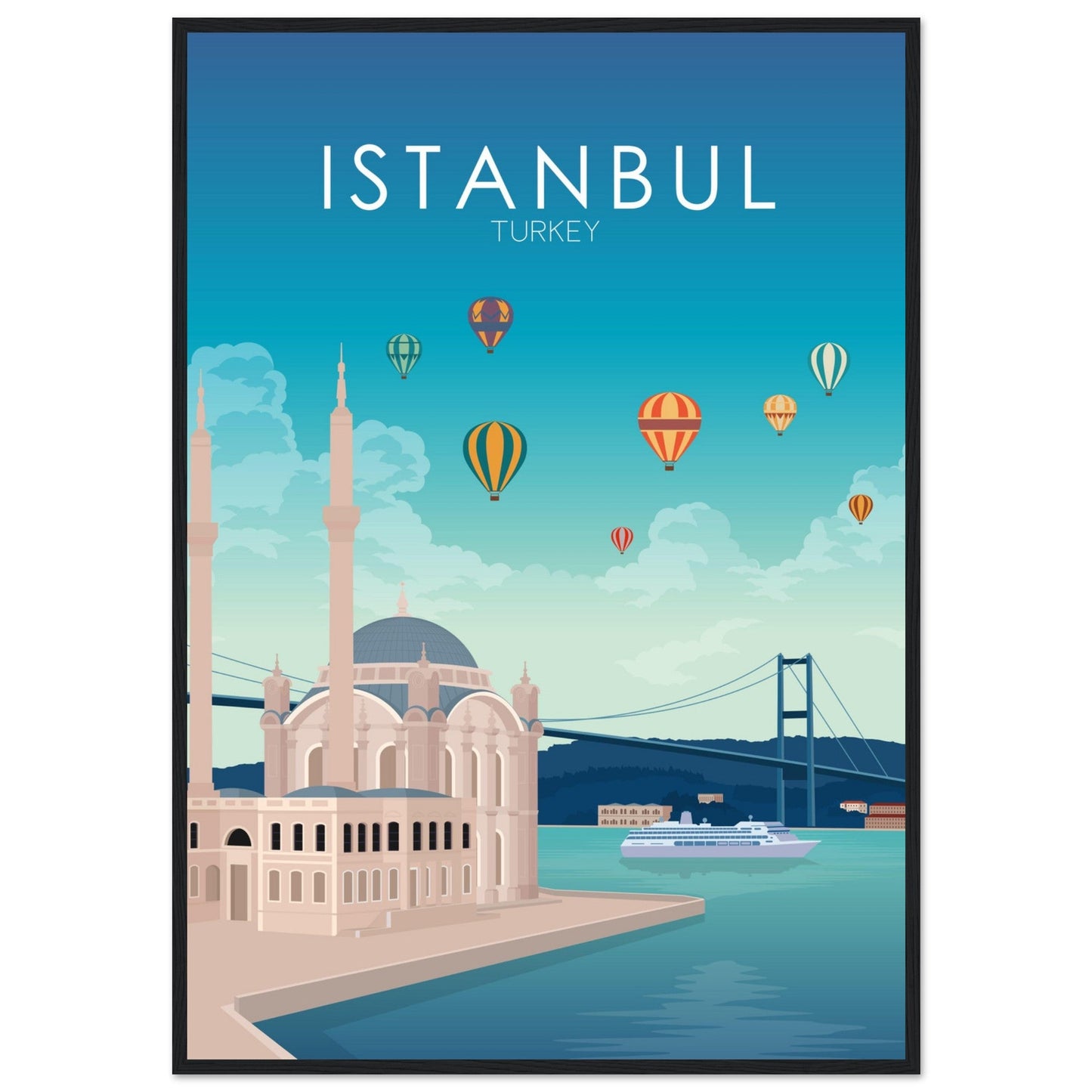 Istanbul Poster | Istanbul Wall Art | Istanbul Daytime Print